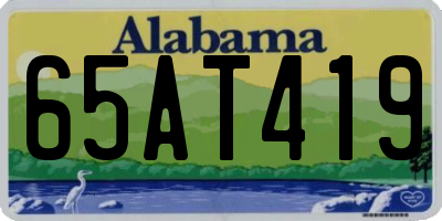 AL license plate 65AT419