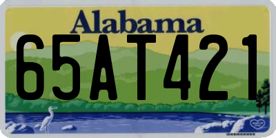 AL license plate 65AT421