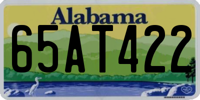 AL license plate 65AT422