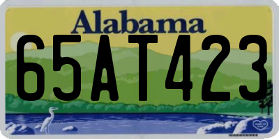 AL license plate 65AT423