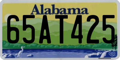 AL license plate 65AT425