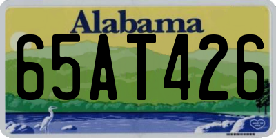 AL license plate 65AT426