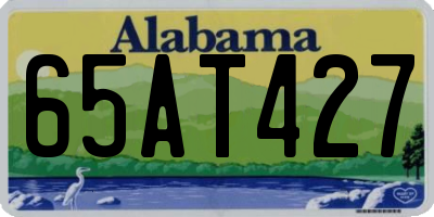 AL license plate 65AT427