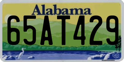 AL license plate 65AT429
