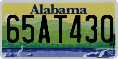 AL license plate 65AT430