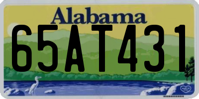 AL license plate 65AT431