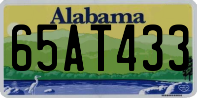 AL license plate 65AT433