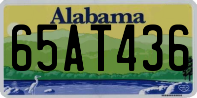 AL license plate 65AT436