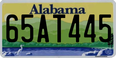 AL license plate 65AT445