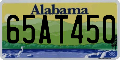 AL license plate 65AT450