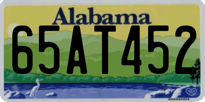AL license plate 65AT452