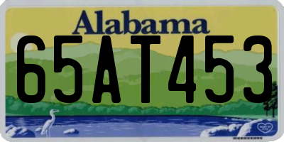 AL license plate 65AT453