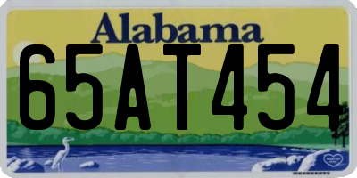 AL license plate 65AT454