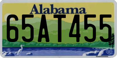 AL license plate 65AT455