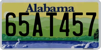 AL license plate 65AT457