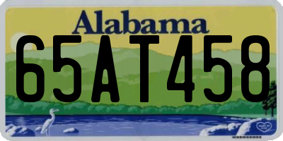 AL license plate 65AT458