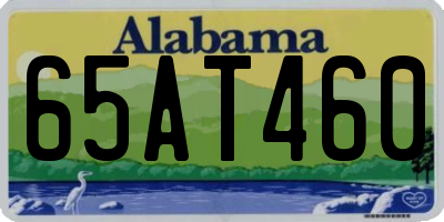 AL license plate 65AT460