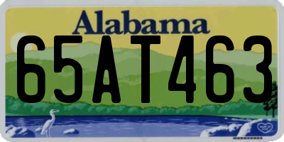 AL license plate 65AT463
