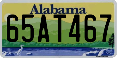 AL license plate 65AT467
