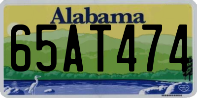 AL license plate 65AT474
