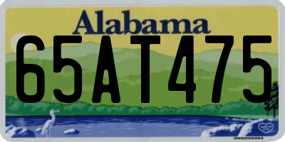 AL license plate 65AT475