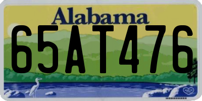 AL license plate 65AT476