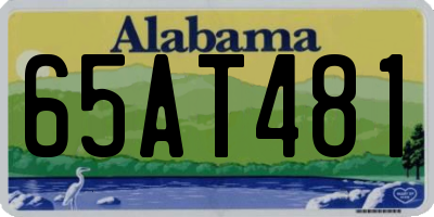 AL license plate 65AT481