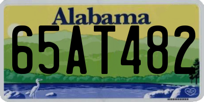 AL license plate 65AT482