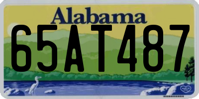 AL license plate 65AT487