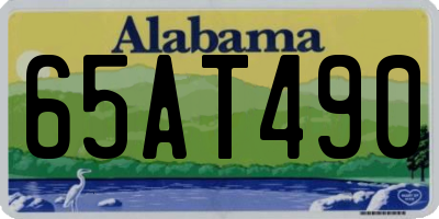 AL license plate 65AT490