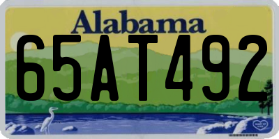AL license plate 65AT492