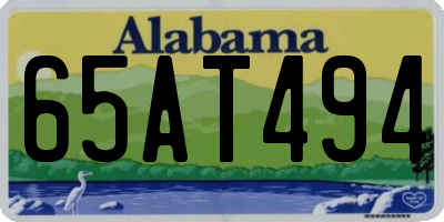 AL license plate 65AT494