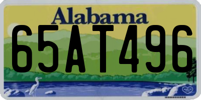AL license plate 65AT496