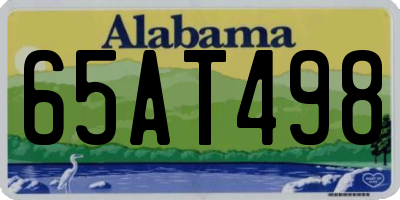 AL license plate 65AT498