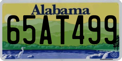 AL license plate 65AT499