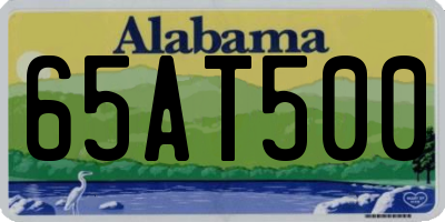 AL license plate 65AT500