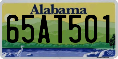 AL license plate 65AT501