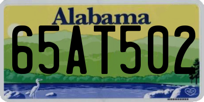 AL license plate 65AT502