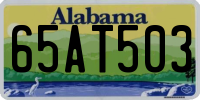 AL license plate 65AT503