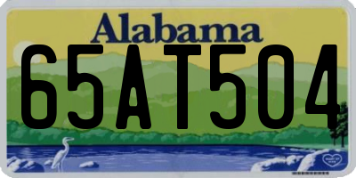 AL license plate 65AT504