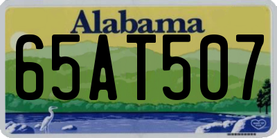 AL license plate 65AT507