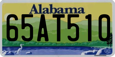 AL license plate 65AT510