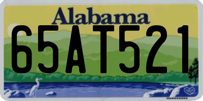 AL license plate 65AT521