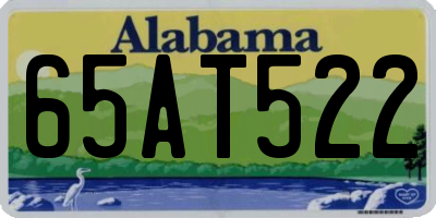 AL license plate 65AT522