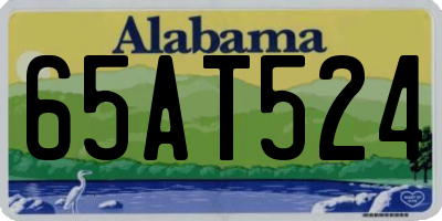 AL license plate 65AT524