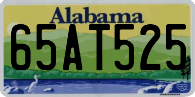 AL license plate 65AT525