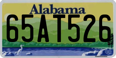 AL license plate 65AT526
