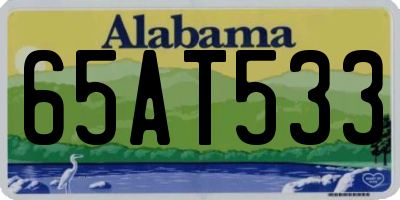 AL license plate 65AT533