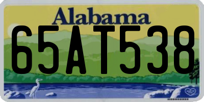 AL license plate 65AT538