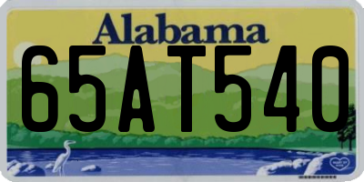 AL license plate 65AT540